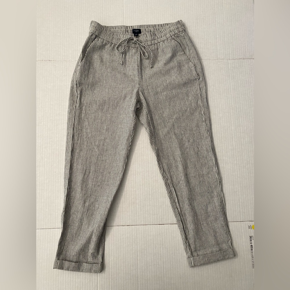 🆕NWT J Crew Linen Cotton Drawstring Pant Size 8 - Picture 8 of 9